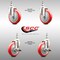 Service Caster 5 Inch 316SS Red Polyurethane Swivel 3/8 Inch Threaded Stem Caster Brake, 2PK SS316TS20S514-PPUB-RED-381615-2-TLB2 - alternate 5